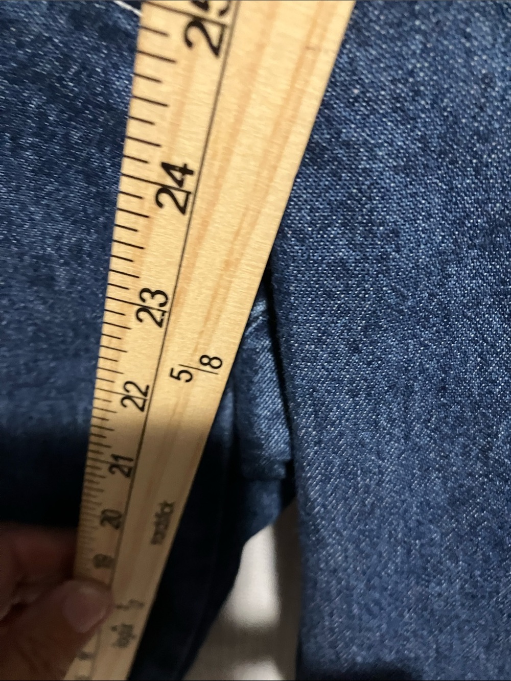 Hybrid Apparel Dark Blue Cropped Stretch Denim Jeans - Picture 5 of 7